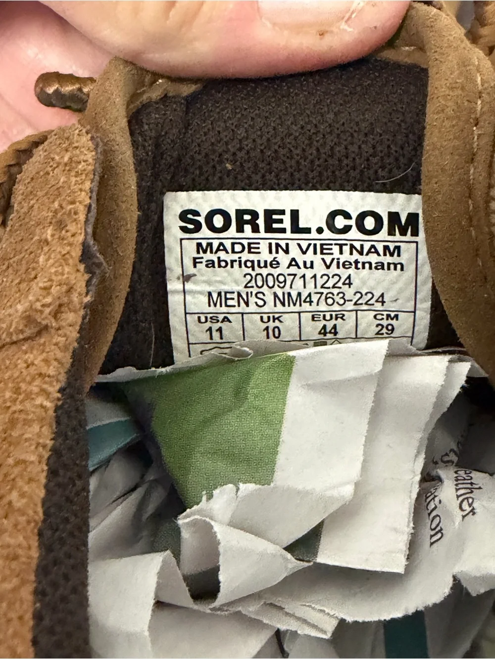 Sorel Men’s Carson Moc Canvas Leather Suede Waterproof Casual Boots - Size 11
